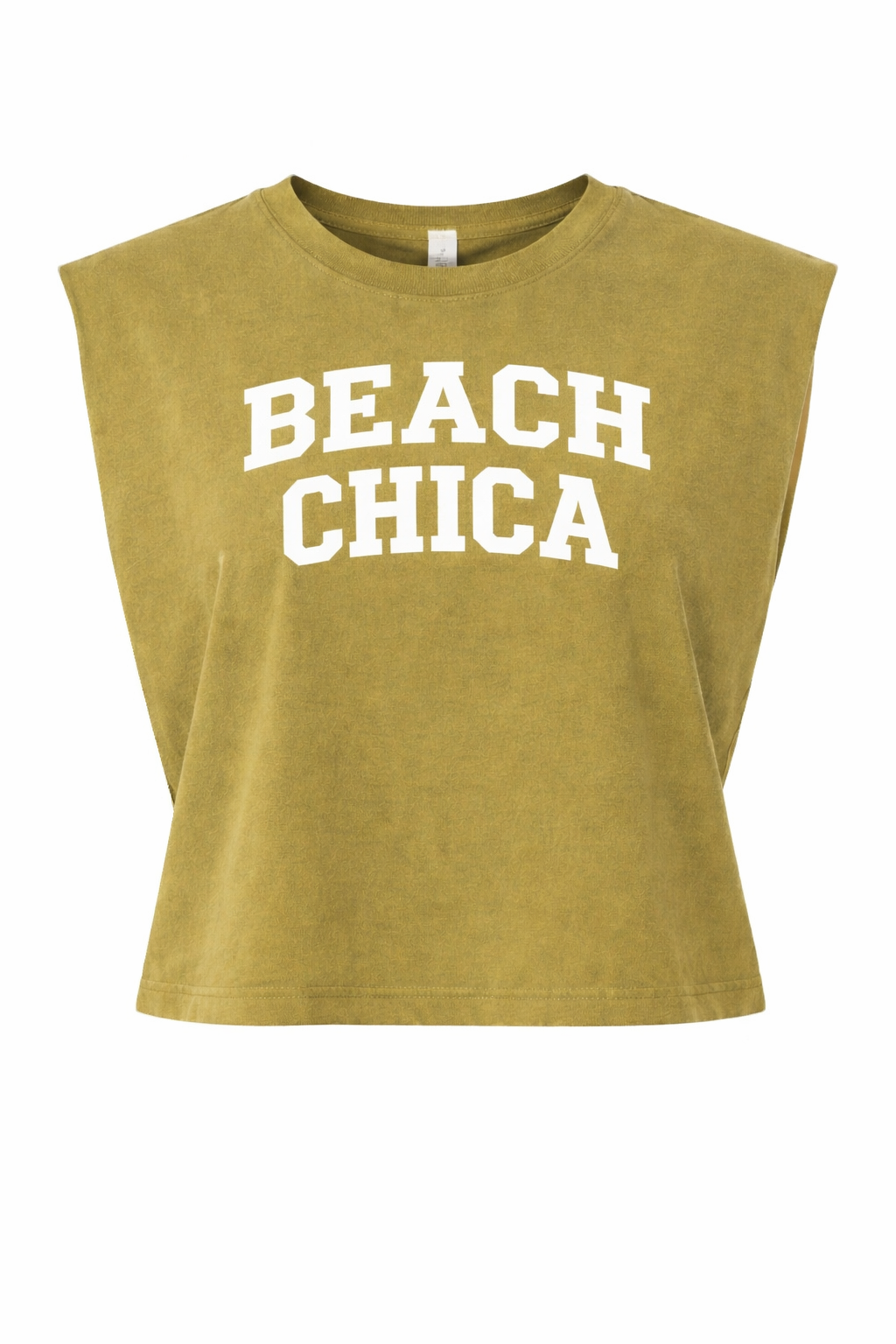 BEACH CHICA Cropped Muscle Tee