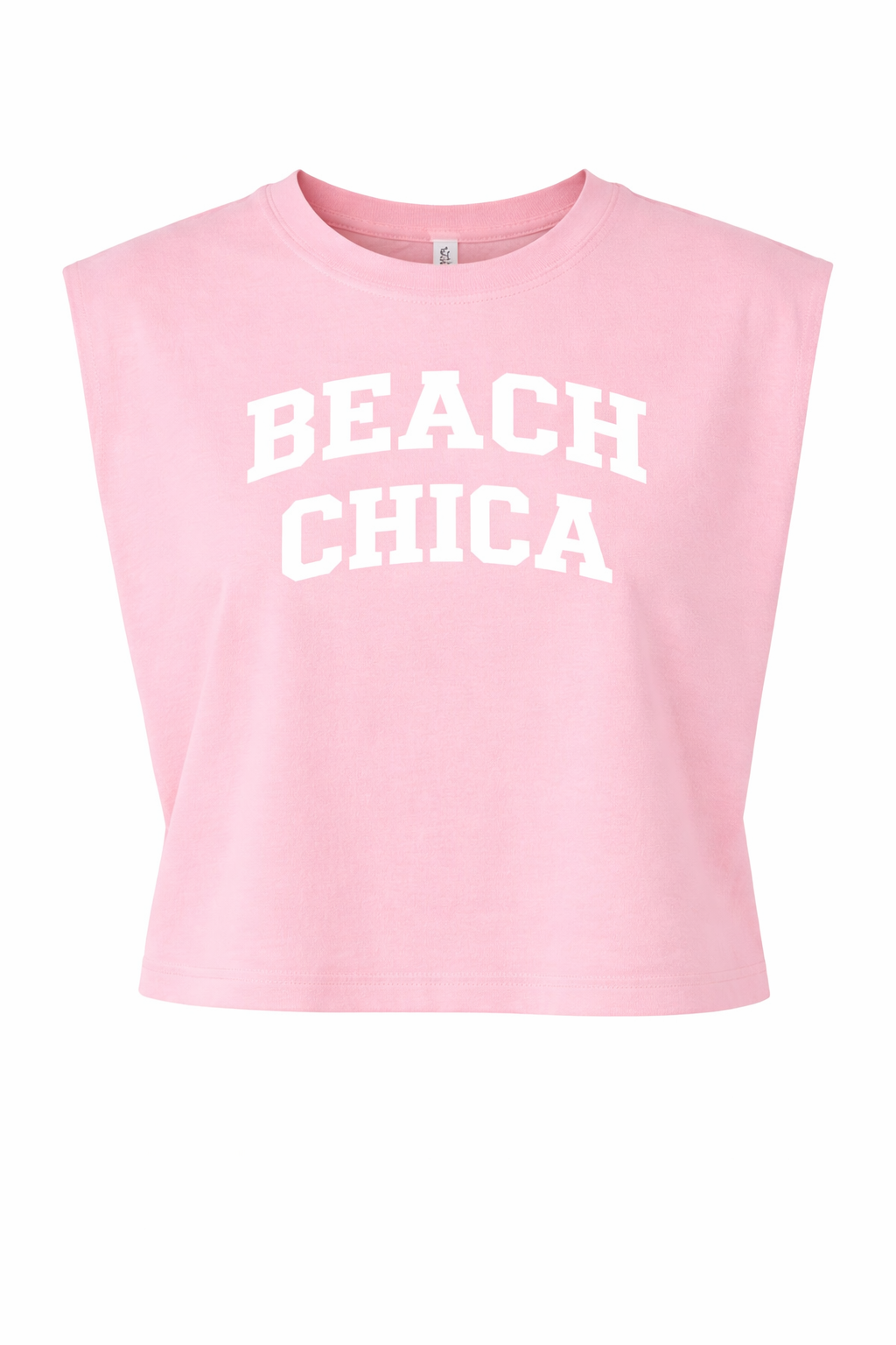 BEACH CHICA Cropped Muscle Tee